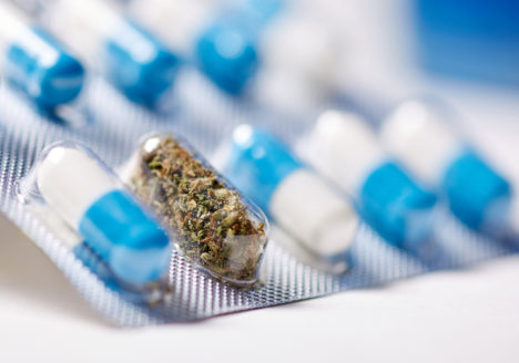 pill package with cannabis inside