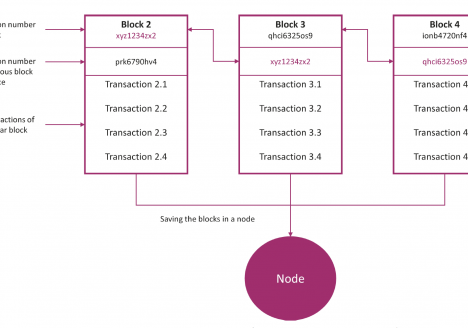 Design of the blockchain and structure of the individual blocks